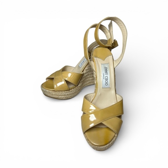 Jimmy Choo Shoes - Jimmy Choo Mustard Wedge Sandals